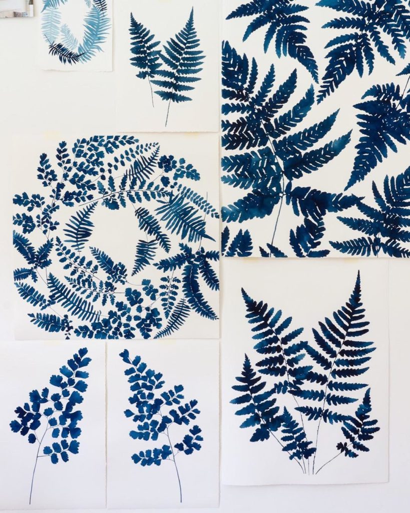 @livingpattern: Combining inspiration from Shibori using the powerful color indigo and recording…