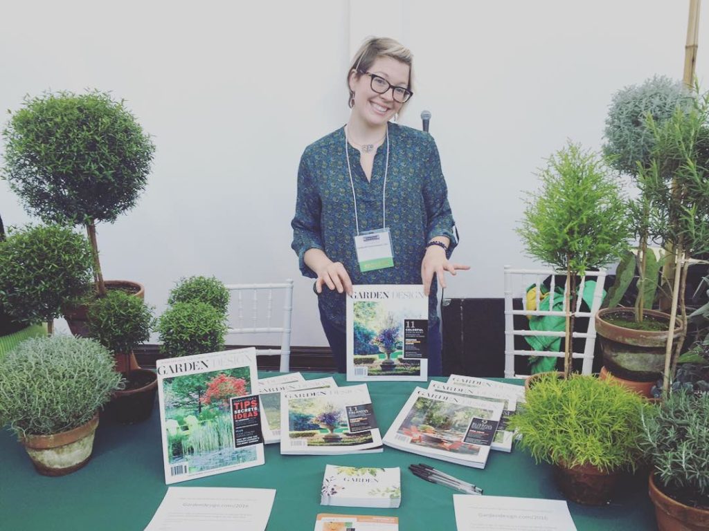 @gardendesignmag: Corey from @landcrafte is doing a great job representing #gardendesignmag at #pl…