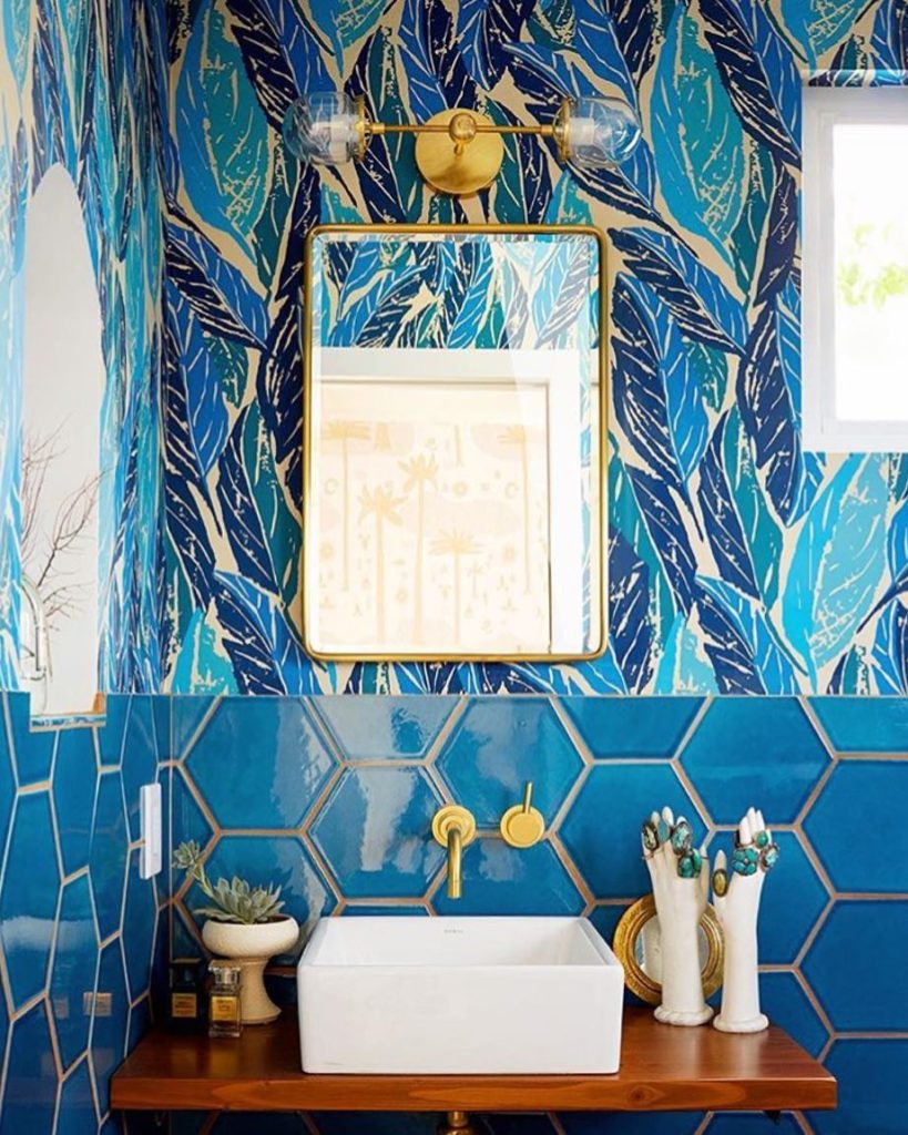 @thejungalow: Time to freshen up!! @justinablakeney’s bathroom shot by @davidtsay featuring @f…