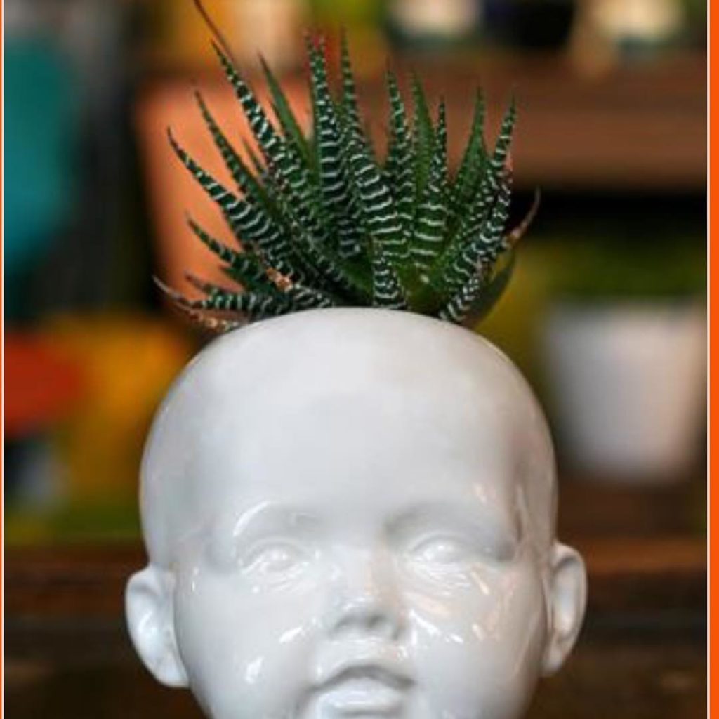 @gardendesignmag: Good morning! Handmade baby ceramic head planter. Try saying that in one breath….