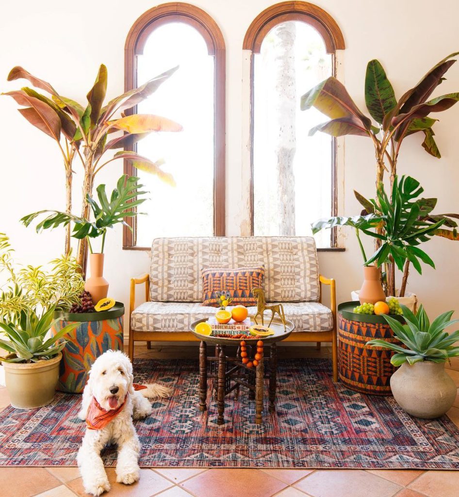@thejungalow: Our motto, ”Decorate Wild!” has as much to do with color, pattern and plants as …