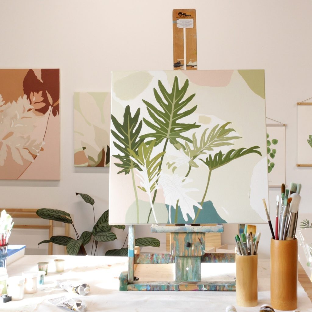 @livingpattern: #wip 
Worked for the past two days on this piece. Xanadu philodendron with an ab…