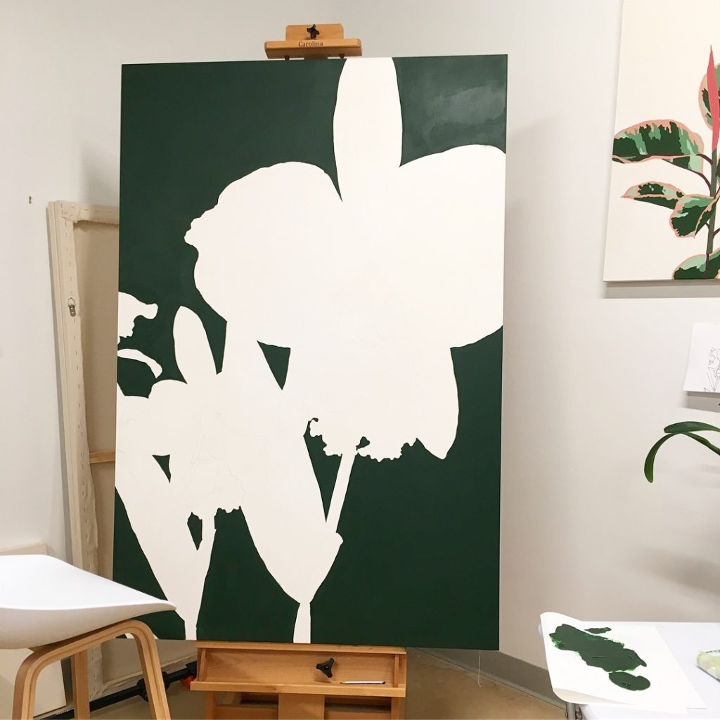 @livingpattern: #wip 1st layer done, 40×60”
This is my largest painting to date! Just got this i…