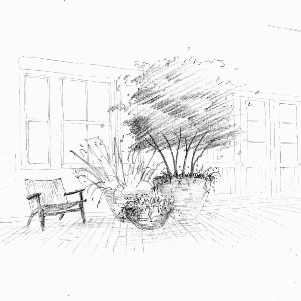 In progress... #simplespaces #quietplace #londonmews #detail #gardendesign #penc...