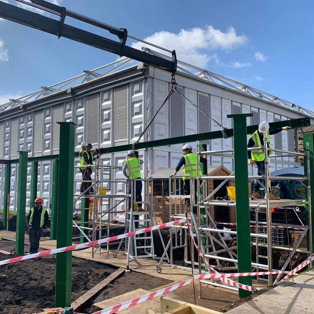 kategouldgardens: Work on the @greenfingerscharity garden currently resembling an unfinished wareh… Work on the @greenfingerscharity garden currently resembling an unfinished wareh...