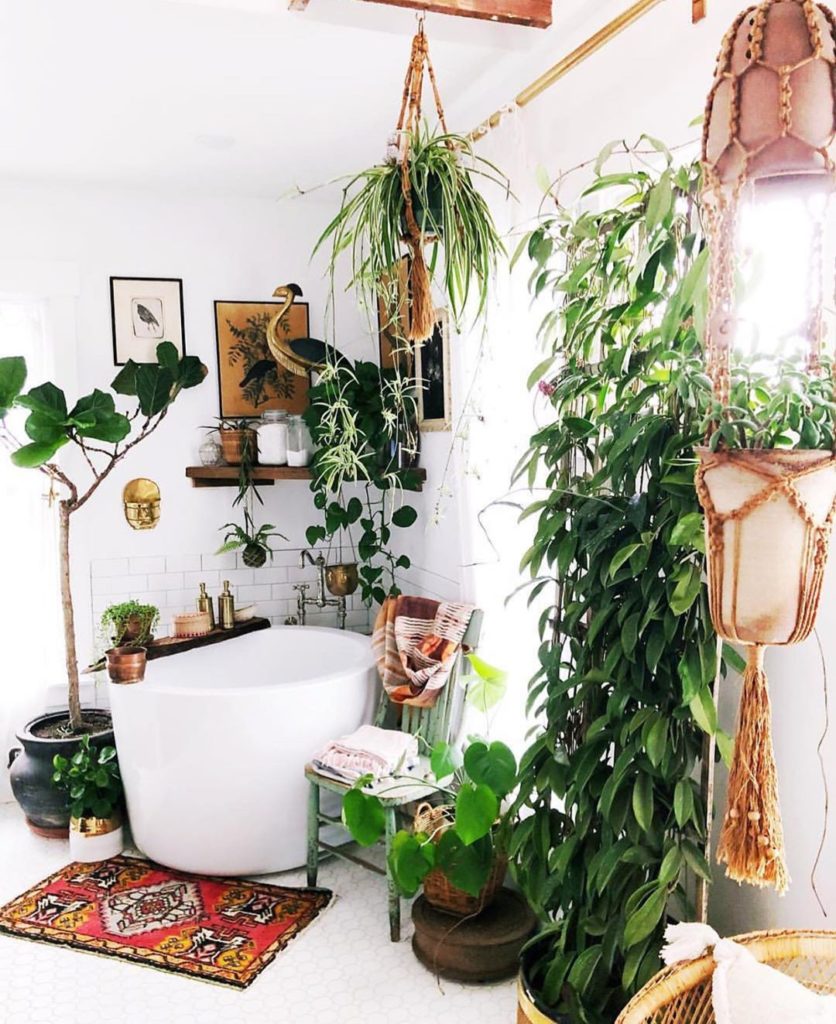 A plantastic bathroom we can get behind, from @vineandvintage — thanks for the t...