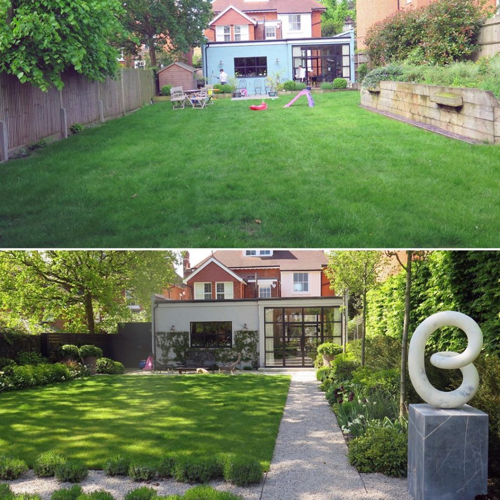 #classic #beforeandafter shot of #london #garden #gardendesign #charlotterowegar...