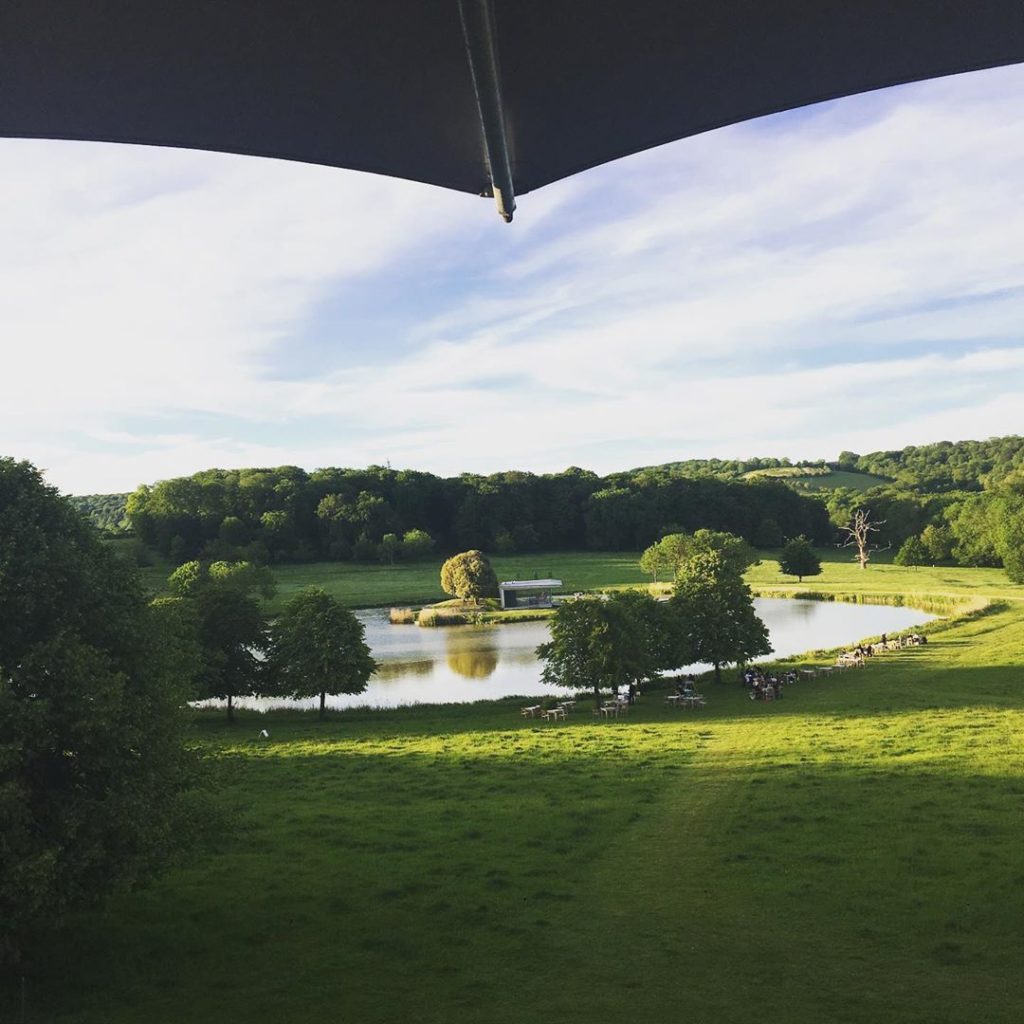 #viewfromthetop @garsingtonopera beautiful #eveninglight #lake @wormsleyestate...