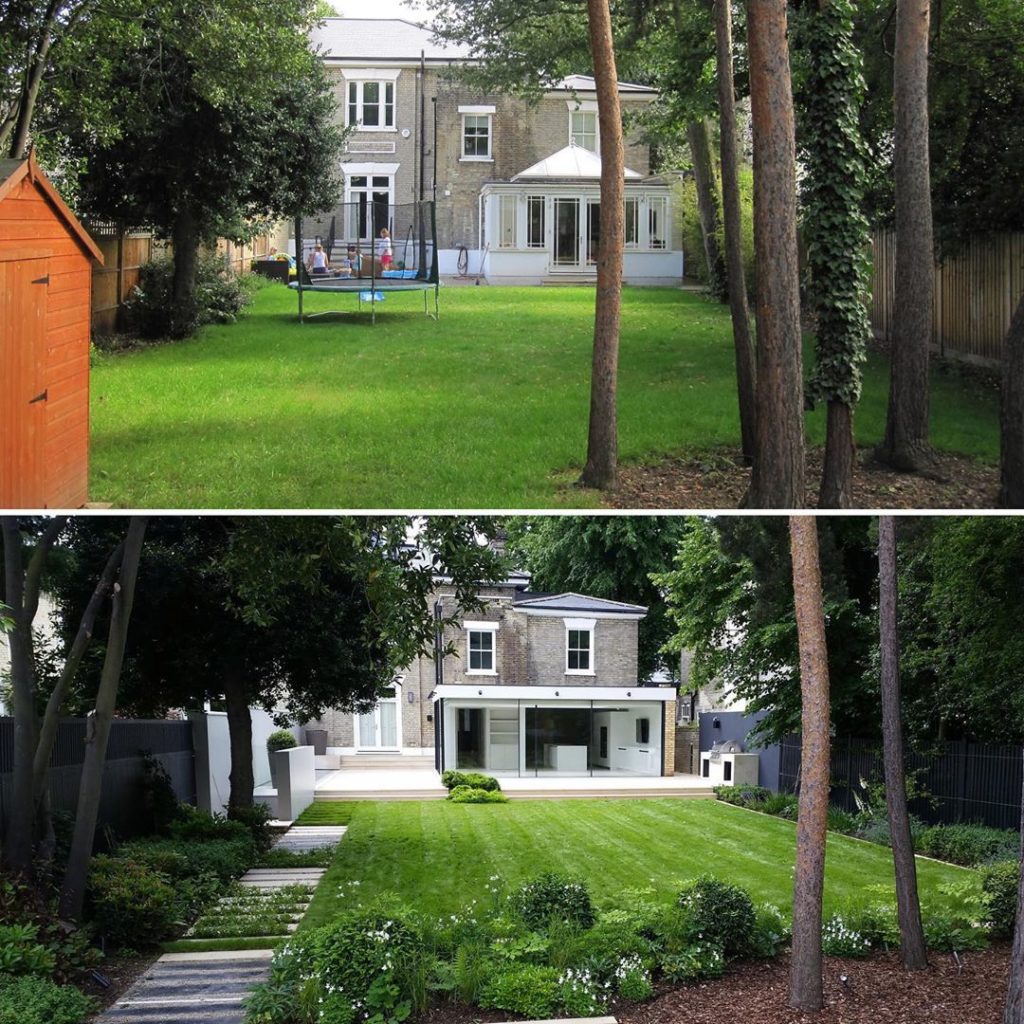 #beforeafter #london #garden #lawn #scotspines #contemporary #abitofatransformat...