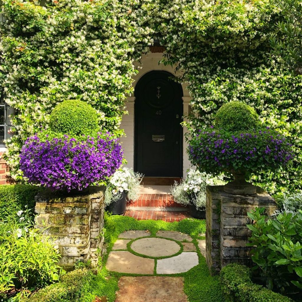 Utterly charming entrance to a house in Chelsea where you could be in the countr...