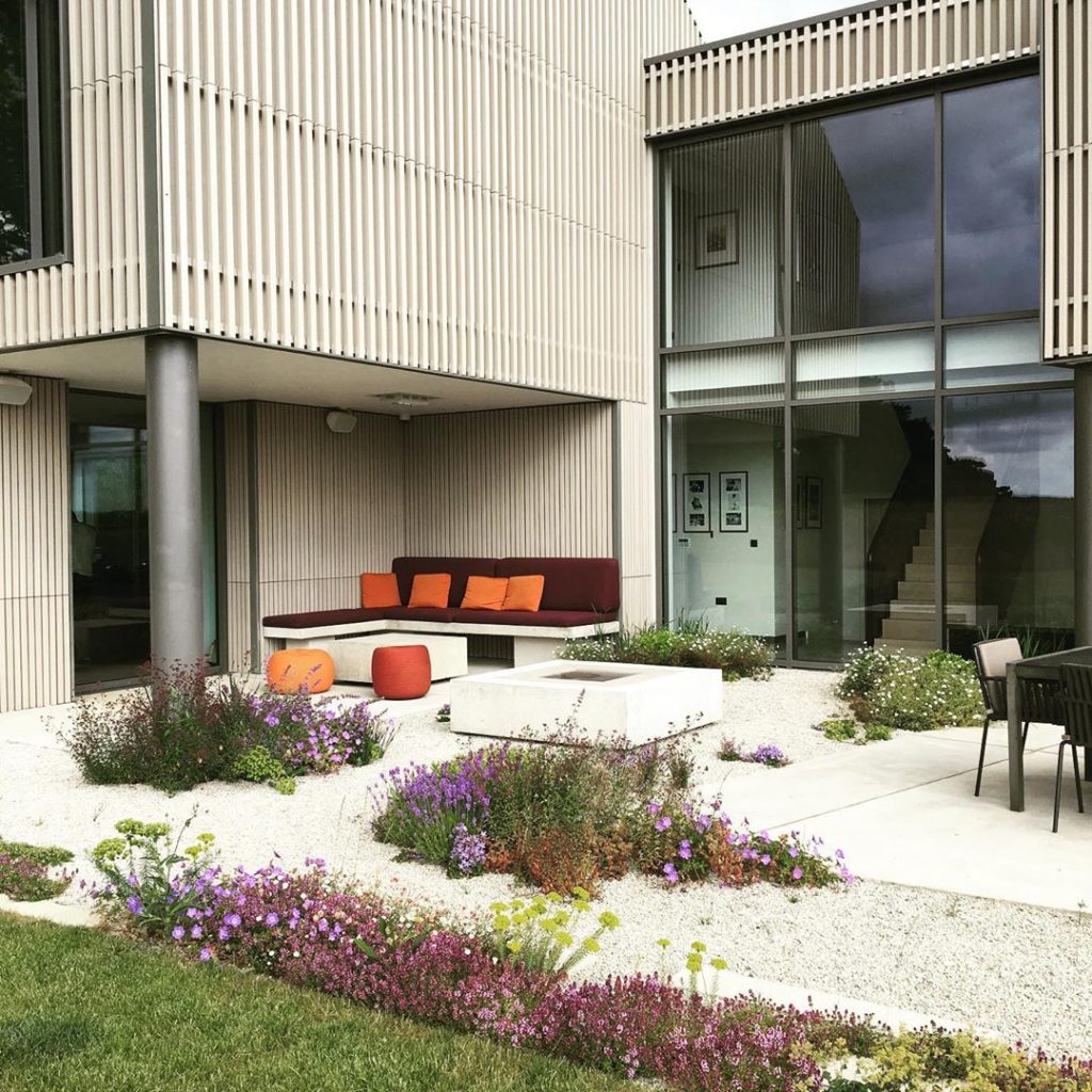 #firstseason #gravelplanting #polishedconcrete #architecture #landscapedesign #z...