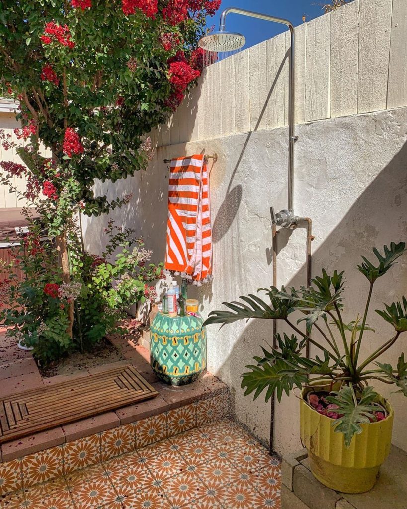 @justinablakeney is obsessed with her outdoor shower. Would you shower outdoors ...