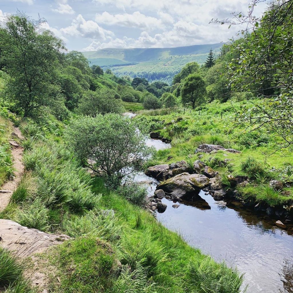 Blaen y Glyn Isaf in the Brecon Beacons: valley views, scenic trails, waterfalls...