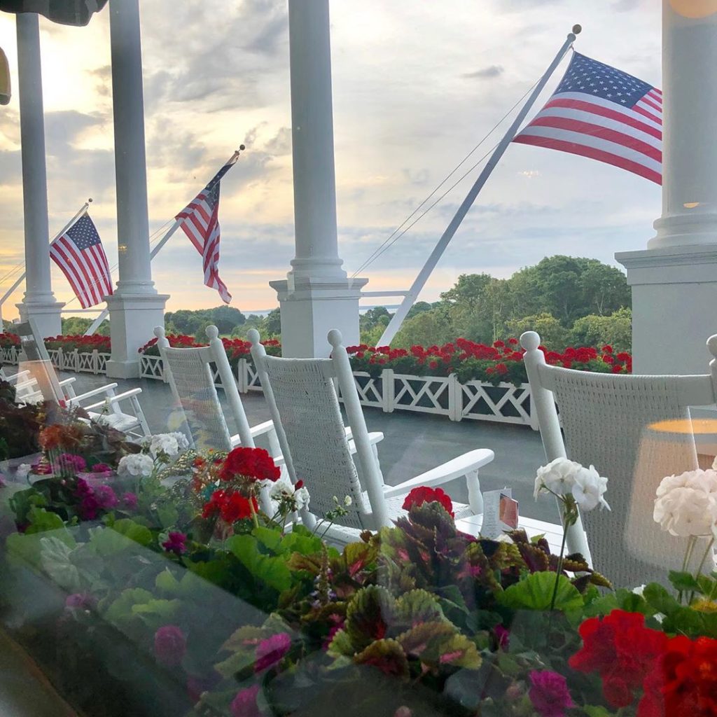 View from the dining room the @grandhotelmichigan . @provenwinners Grand Garden ...