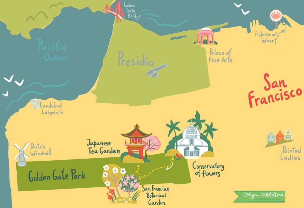 Let's take a day trip to Golden Gate Park in San Francisco, which offers visitor...