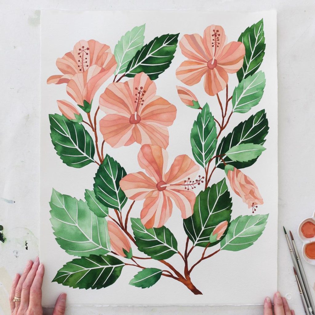 Phew Finally finished my Hibiscus painting! 
16x20” in watercolor.
Hope you like...