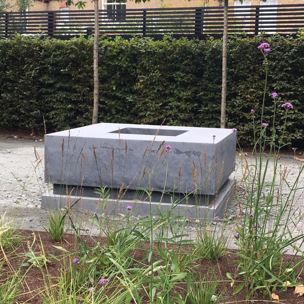 Really happy with this newly caste #polishedconcrete #firepit we designed for a ...