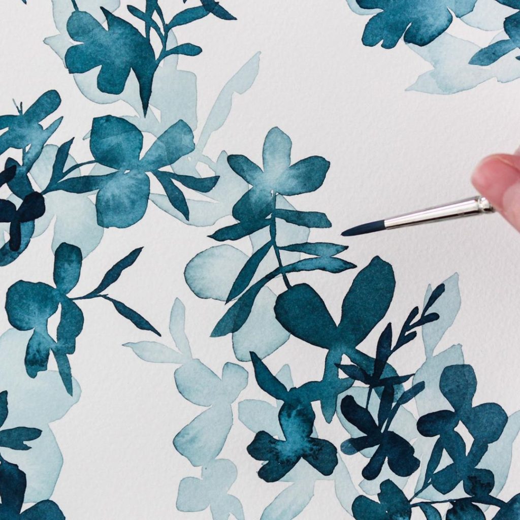 Layering blue wildflowers today creating my own little world. #wip...