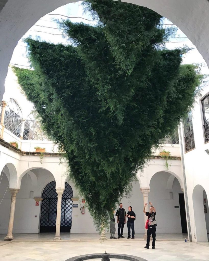 Art we're into: anything green.  Photos of "Free fall" for the Festival Flora in...