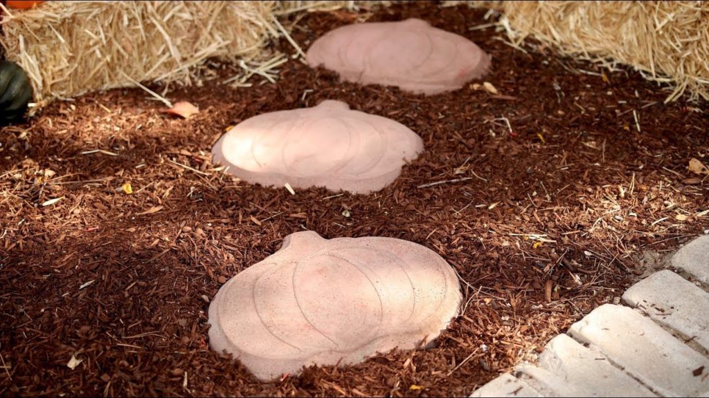 DIY Pumpkin Stepping Stones! 🎃(Fast Version)