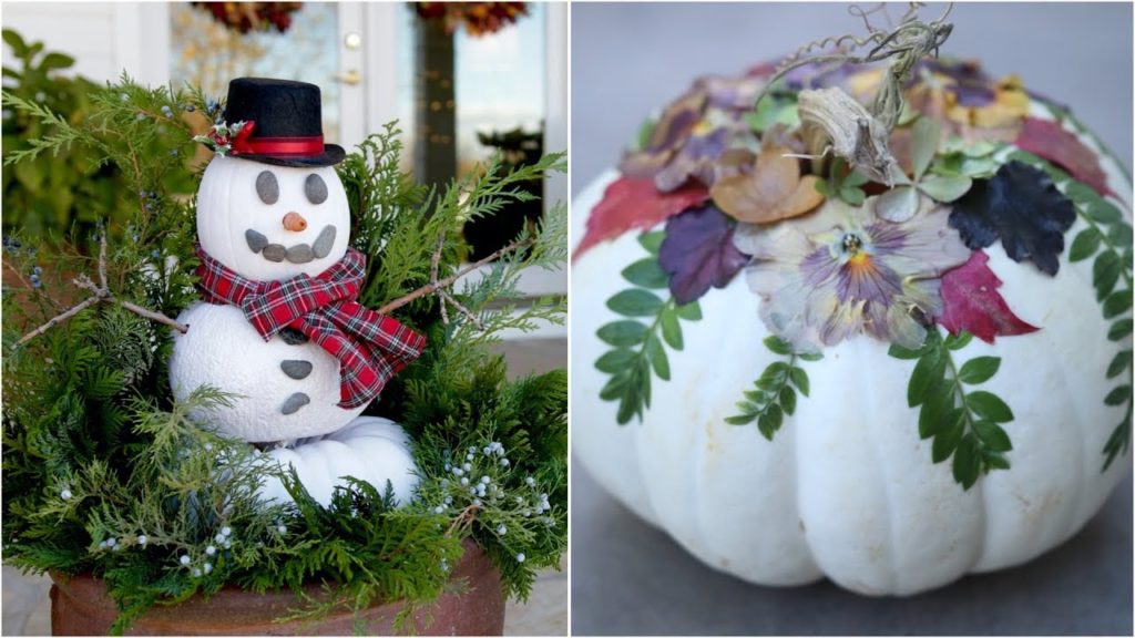 A couple cute ways to recycle your pumpkins this year! ⛄️🌿