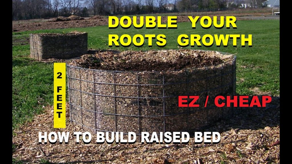 How to Build a Raised Wood Chip Organic Gardening Bed for beginners, Cheap Designs - Part 1