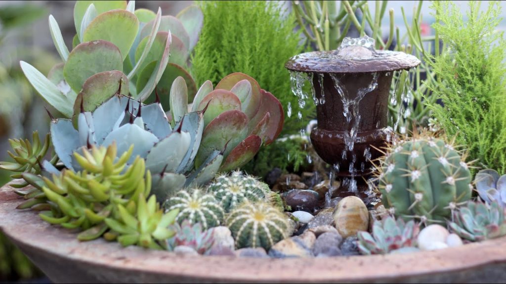 Garden Answer: Succulent Fountain Arrangement – Triple Urn Challenge November Succulent Fountain Arrangement - Triple Urn Challenge November