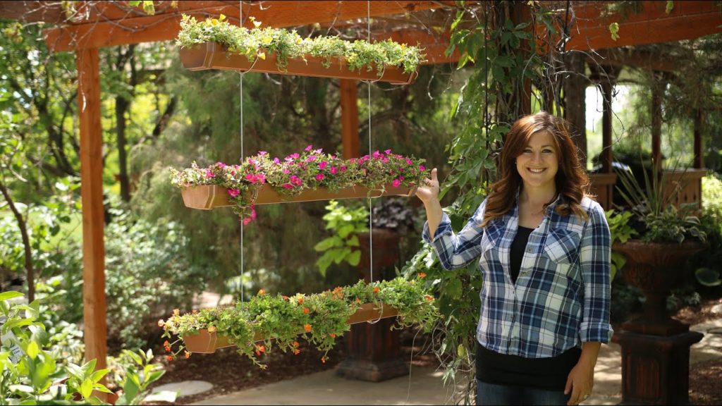 DIY Hanging Rain Gutter Garden // Garden Answer