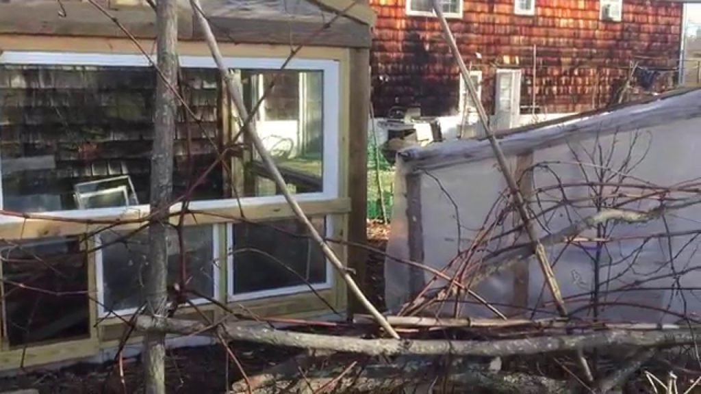 Recycled Window Greenhouse Build 3