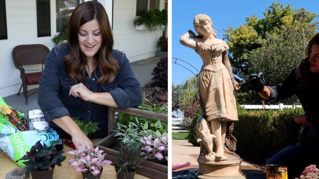 New Houseplants & Staining a Concrete Statue! 🌿🎨// Garden Answer