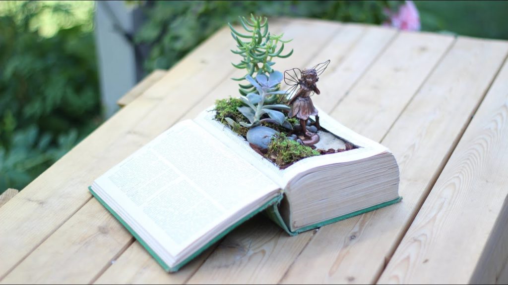 DIY Vintage Book into Fairy Garden