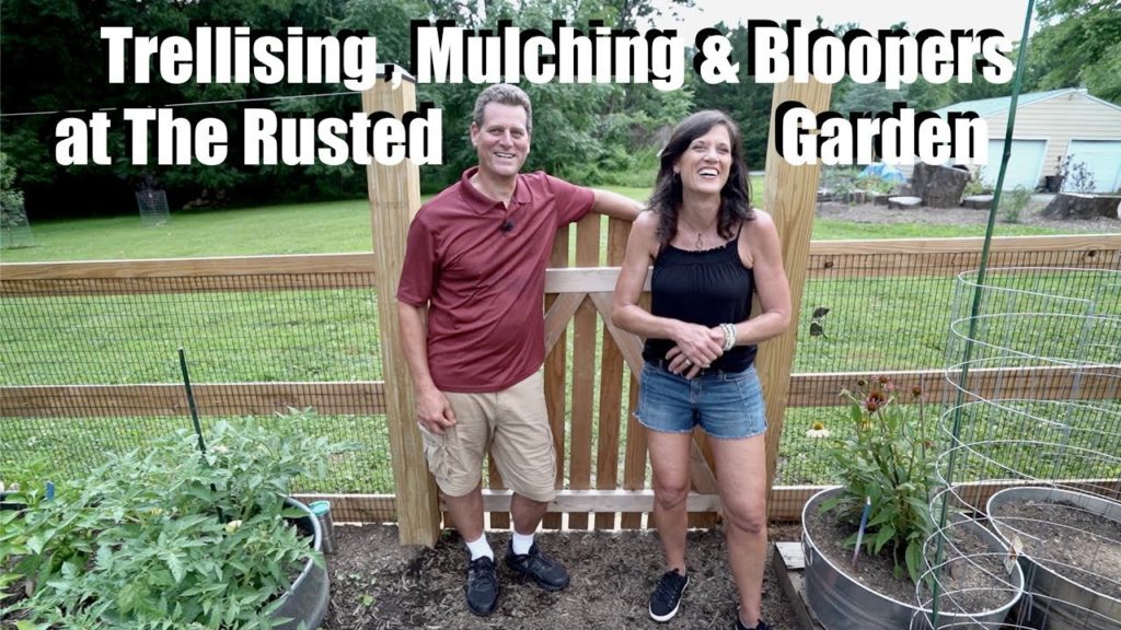 Easy Vegetable Garden Trellising and Mulching with Gary at The Rusted Garden Homestead (& Bloopers!)