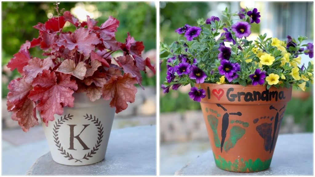 Garden Answer: Mother's Day Planter Ideas 💜👣🦋🌸🌿 // Garden Answer Mother's Day Planter Ideas 💜👣🦋🌸🌿 // Garden Answer