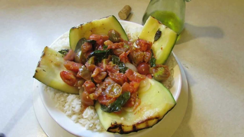 From Garden to Grill: Round Zucchini Stuffed with Heirloom Tomatoes - The Rusted Garden 2013
