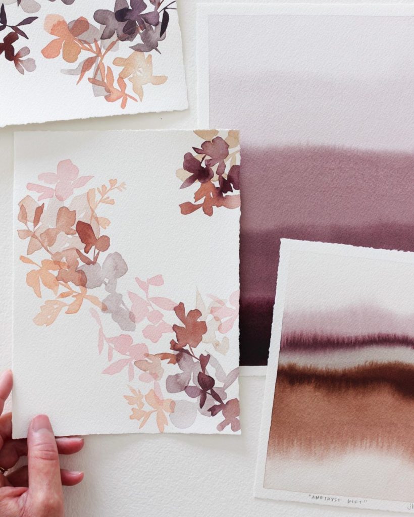 Merging work. Excited to see these two series come together! Freehand wild flowe...