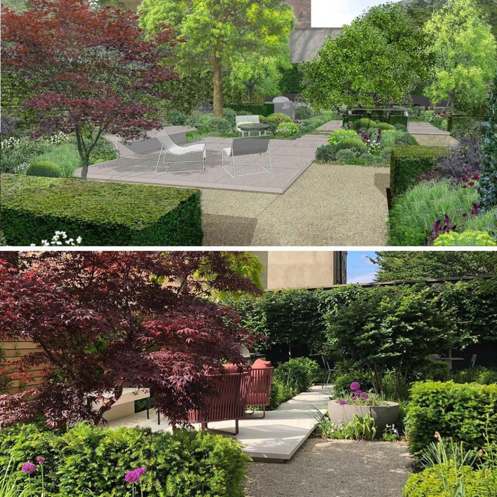 From #cgi #render to finished #garden #spotthedifference #charlotterowegardendes...