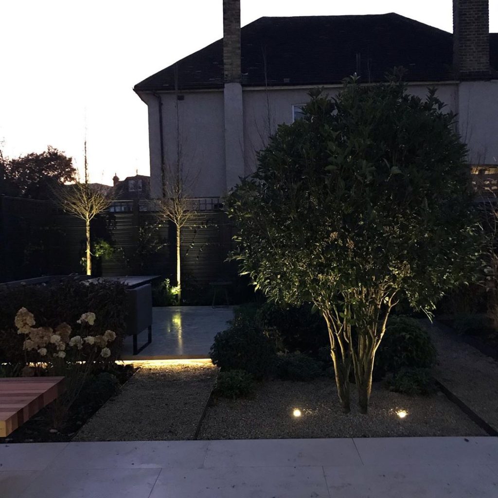 New #garden being signed off. #gardenlighting commissioned and lovely #osmanthus...