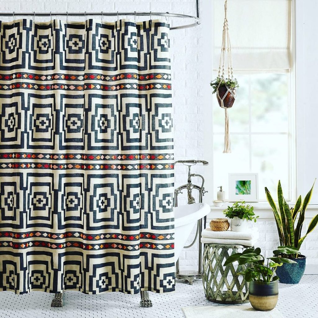 Your favorite quilts are now also shower curtains!  time to all alllll jungalici...