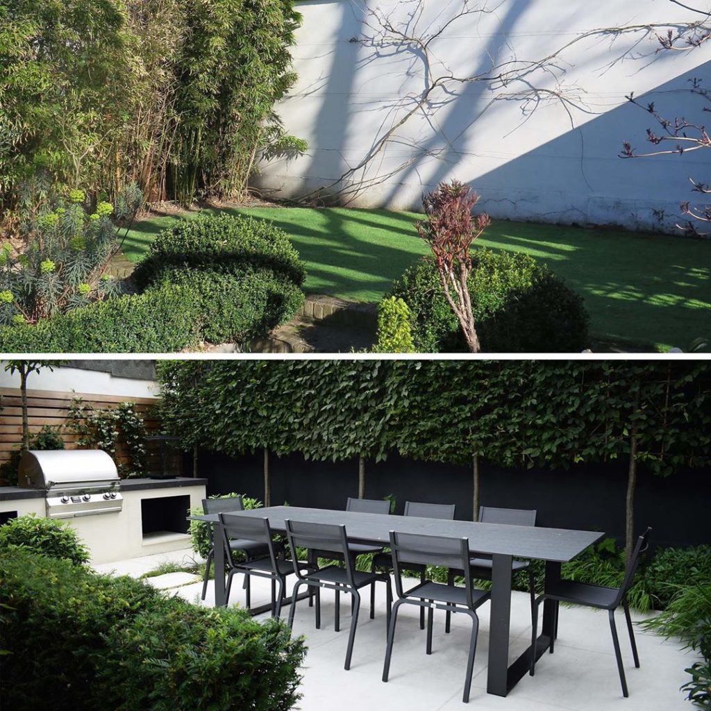 #beforeandafter replacing a bit of #astroturf and a stark #whitewall with an #ou...