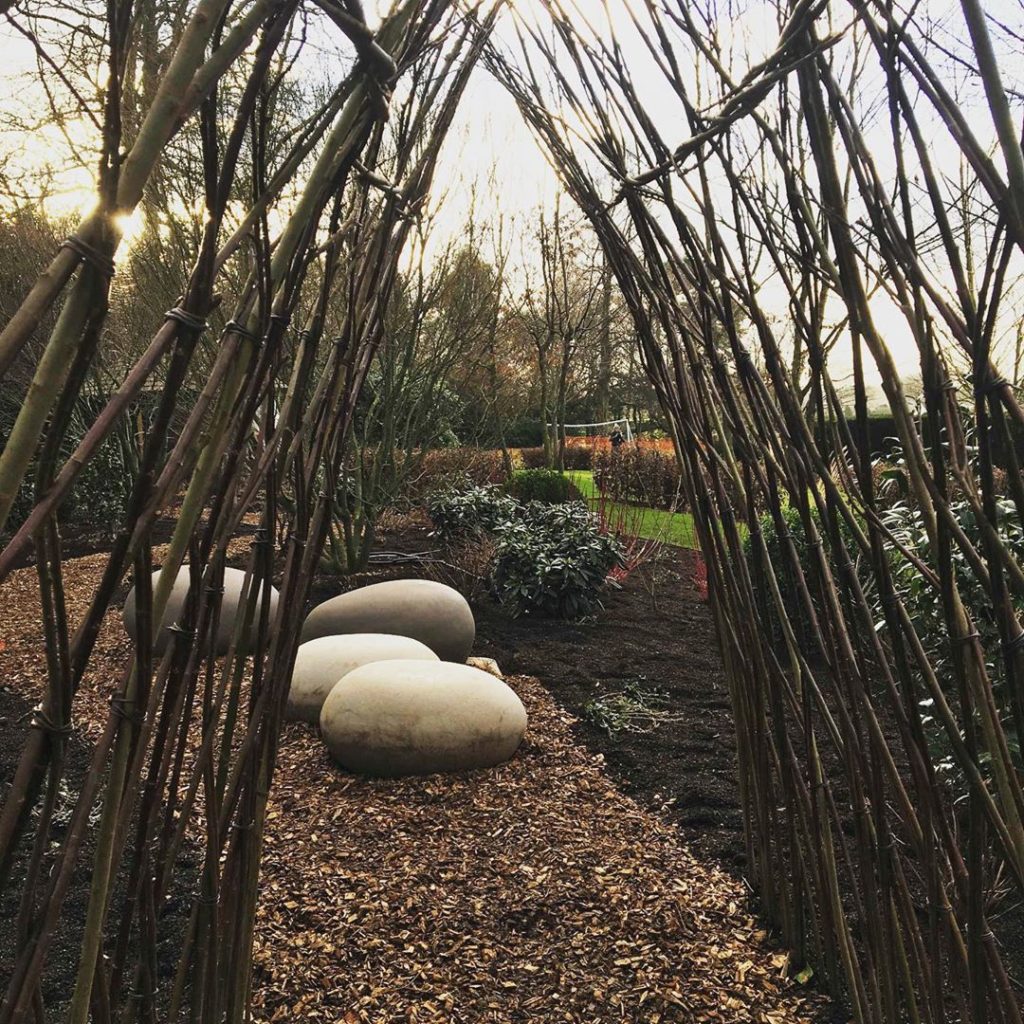 Looking through a #living #willowtunnel in one of our #countrygardens - a bit of...