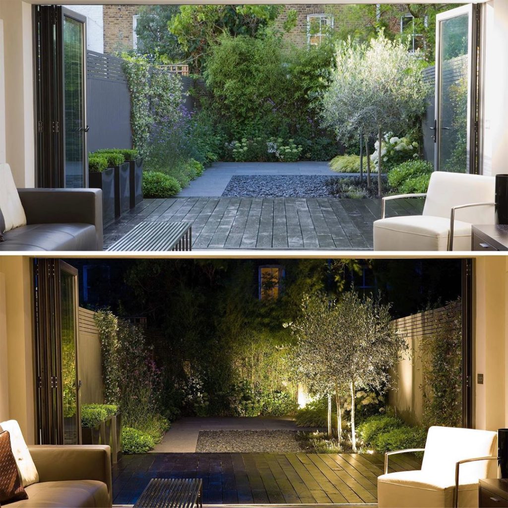 #insideout #towngardens #gardenlighting #dayandnight #jetblack #styling #designd...