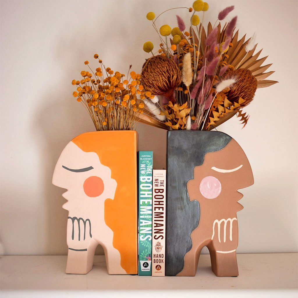 Introducing our new Face Vase/Bookends, designed by @justinablakeney exclusively...
