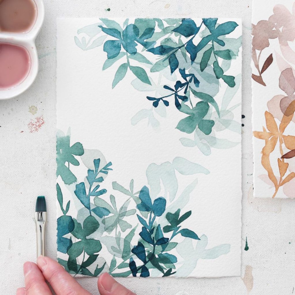 Building up layers slowly with my wildflower studies, keeping a hazy background ...