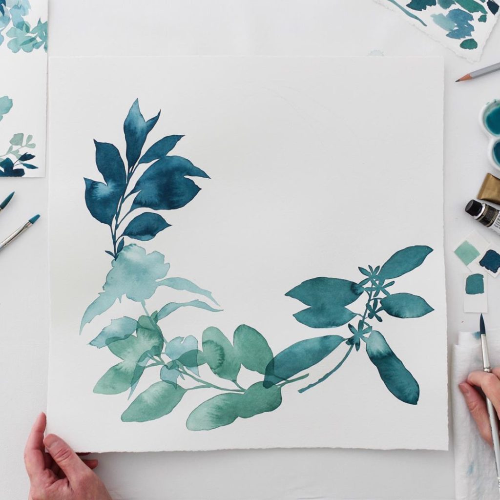 livingpattern: #wip Adding more botanicals into this piece one by one until a circle is complet… #wip Adding more botanicals into this piece one by one until a circle is complet...