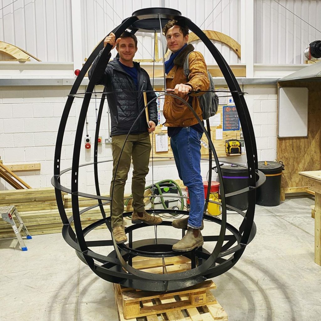 tommasseyuk: Great to see the egg @tomraffield ready to be clad in steam bent oak. Superb fab… Great to see the egg @tomraffield ready to be clad in steam bent oak. Superb fab...