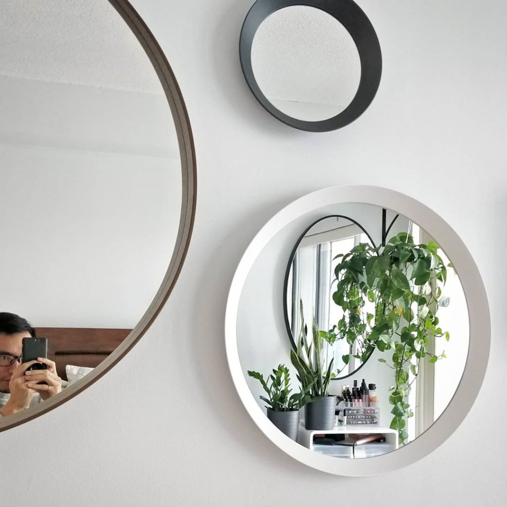 houseplantjournal: My wife’s jungly make-up station. Sun reflects off a brightly colored building n… My wife's jungly make-up station. Sun reflects off a brightly colored building n...