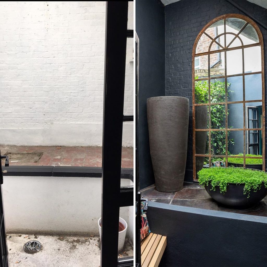 Empty drab lightwell #transformed into an #interesting #eclectic #courtyard in #...