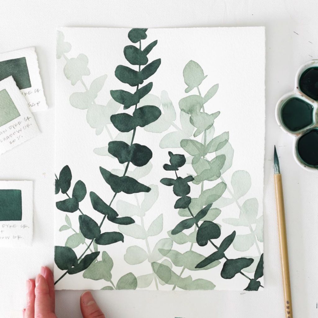 livingpattern: There’s something about Eucalyptus that strikes a sense a calm. After painting t… There’s something about Eucalyptus that strikes a sense a calm. After painting t...