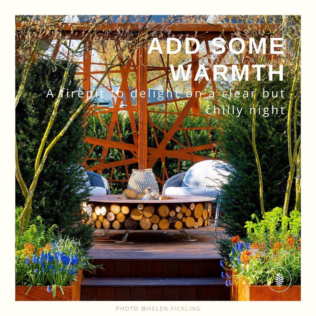 kategouldgardens: Add some warmth literally (love a ) but also in planting & hard landscaping. The… Add some warmth literally (love a ) but also in planting & hard landscaping. The...