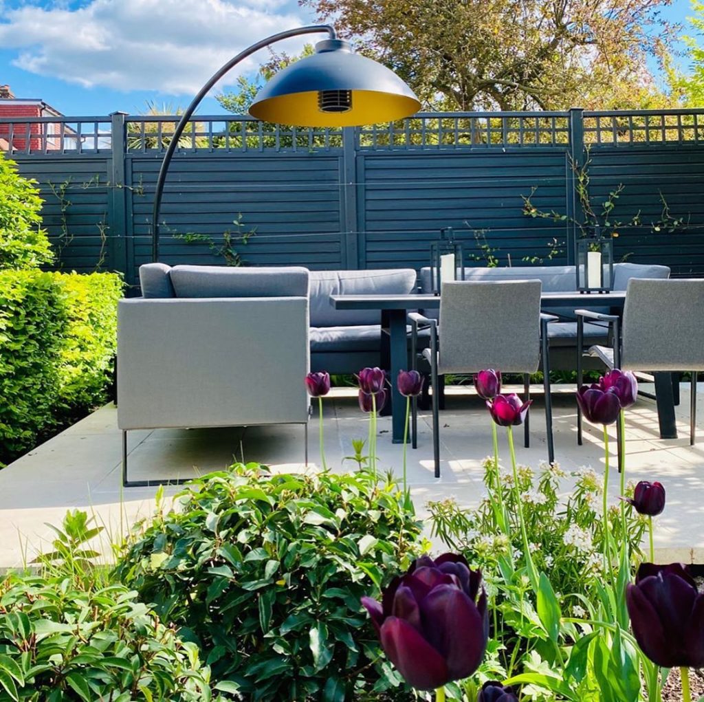 charlotterowegardens: A client is enjoying the family’s newly completed #garden in #london during #loc… A client is enjoying the family’s newly completed #garden in #london during #loc...